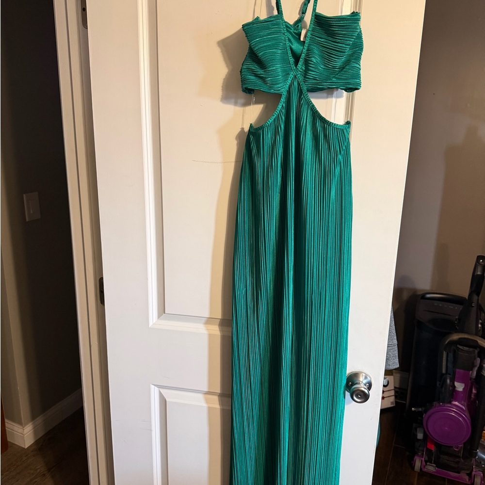 Willow Teal Satin Dress